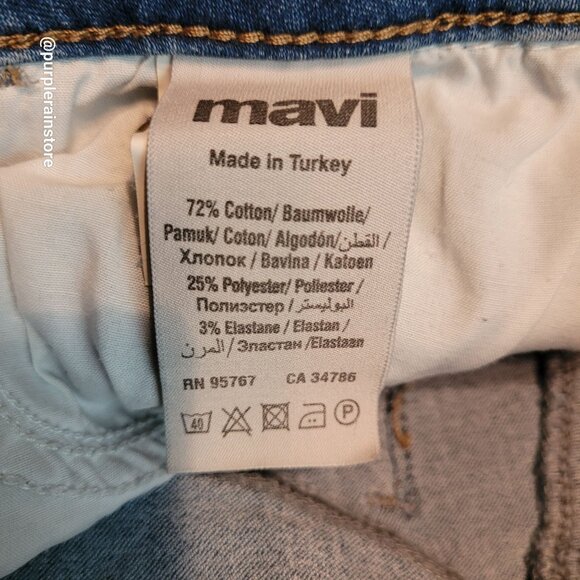 Mavi Jeans 27 Adriana Mid Rise Super Skinny Ankle Stretch Medium Light Wash - Picture 5 of 12